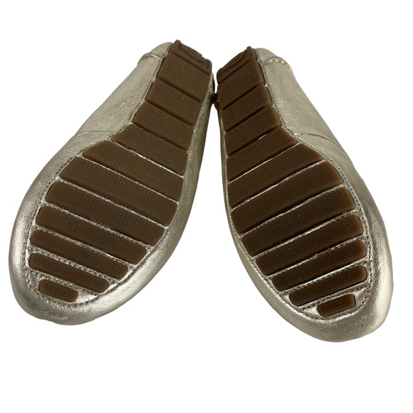 Sperry Top-Sider Metallic Gold Slip-On Flat Loafer Size 7 Summer Essential Basic - Picture 3 of 13